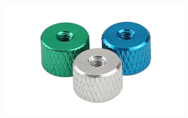 m3m4铝合金手拧螺母平面圆桶手紧滚花螺帽微调手旋扭水冷电脑diym4d