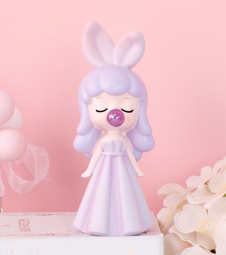 吹泡泡女孩盲盒2021年网红新款可爱公仔摆件吹泡泡元气少女娃娃送女生