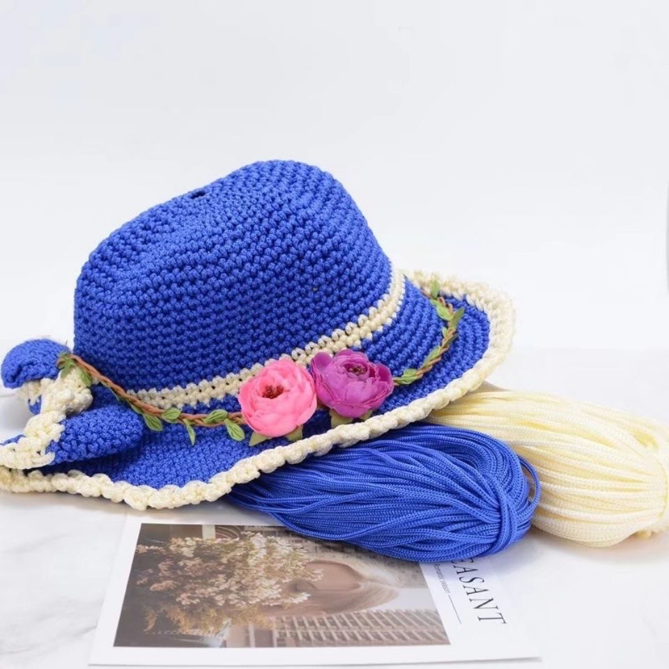 孤的新品钩衣服的冰丝线轻体加量粗冰丝线钩淑女遮阳帽钩儿童帽钩包包