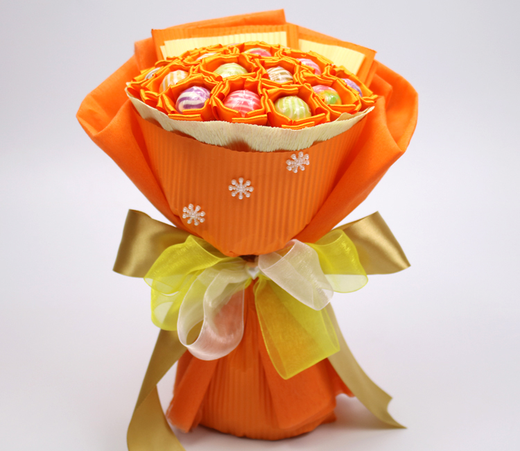 创意新奇卡通棒棒糖果花束送男女友闺蜜生日毕业礼19颗01款绿色柠檬味