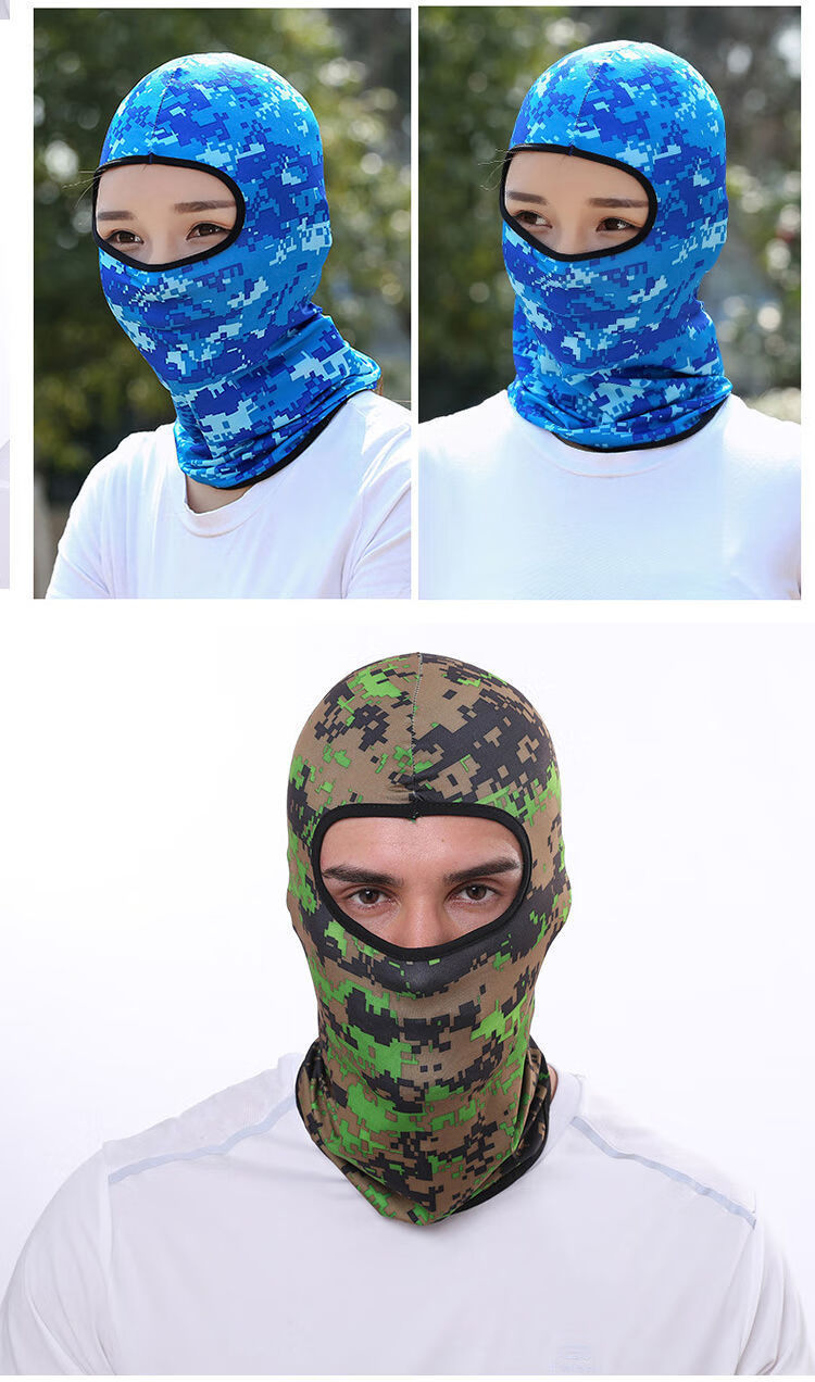 夏季防晒面罩夏天女士护脖子口罩电焊工全脸防护工地防尘头套骑行护脸