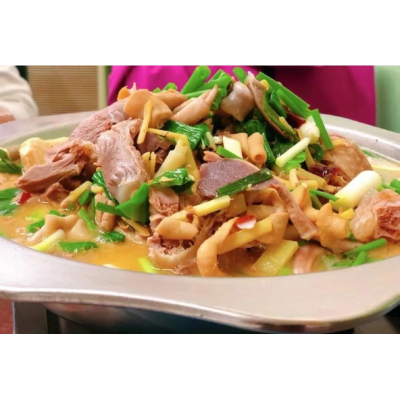 周道鹅馆大份装固始汉鹅块鹅杂火锅土特产现做汗鹅块送大份鹅汤