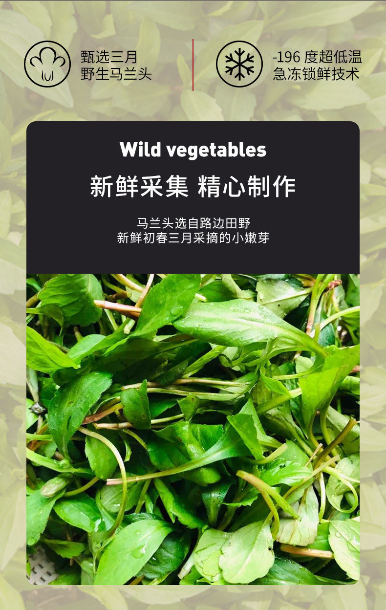 凉拌菜新鲜野生凉菜下饭酒店冷冻素菜小菜食材冷菜 【店长】2包马兰头