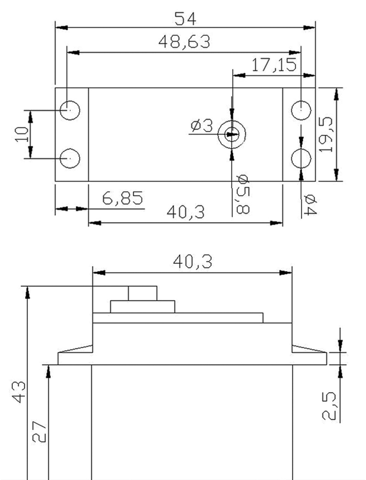 20kg金属大扭力舵机mg996rmg995数码舵机180度270度360度数字舵机
