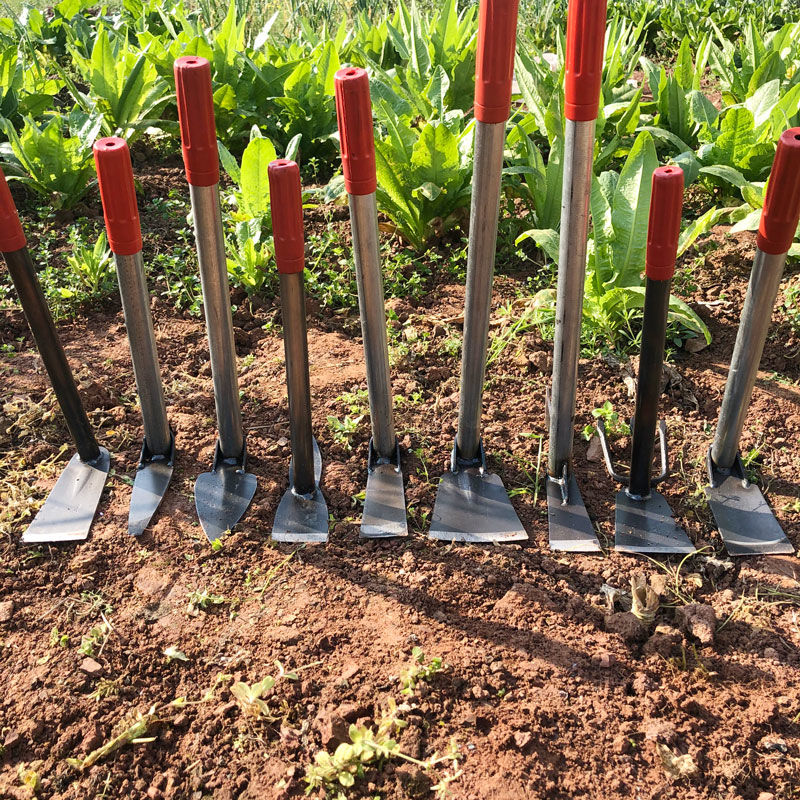 锄头园艺工具短钢柄小锄头两用镐锄种地种菜种花耙子松土除草农用农具