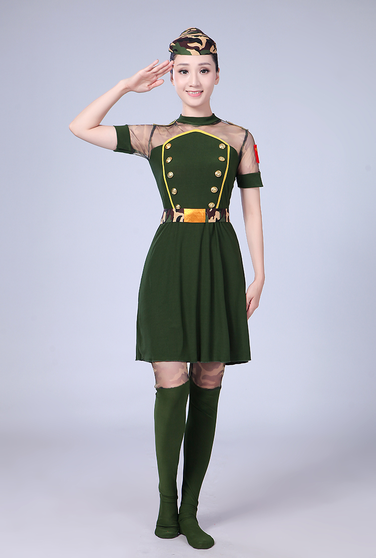 水兵舞服广场舞服演出服奔赴军旅舞蹈演出服纯色水兵服成人广场舞服装