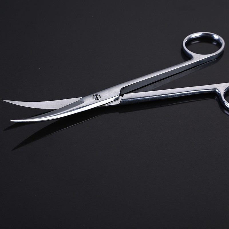 双鹿实验用剪刀医用剪刀直头弯头外科剪不锈钢医用剪手术剪刀弯尖手术
