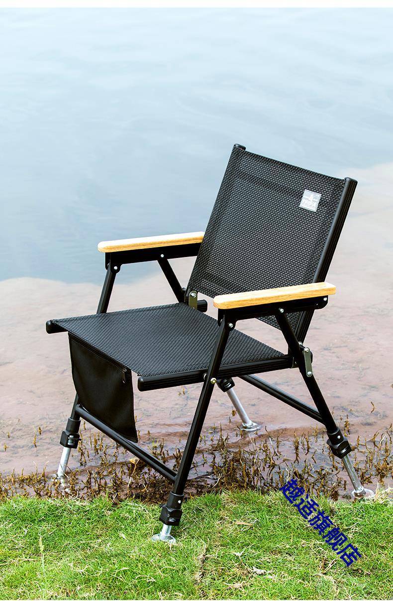 矢向空钩悟道钓椅全地形铝合金多功能新型小折叠钓鱼椅军绿色标准套餐