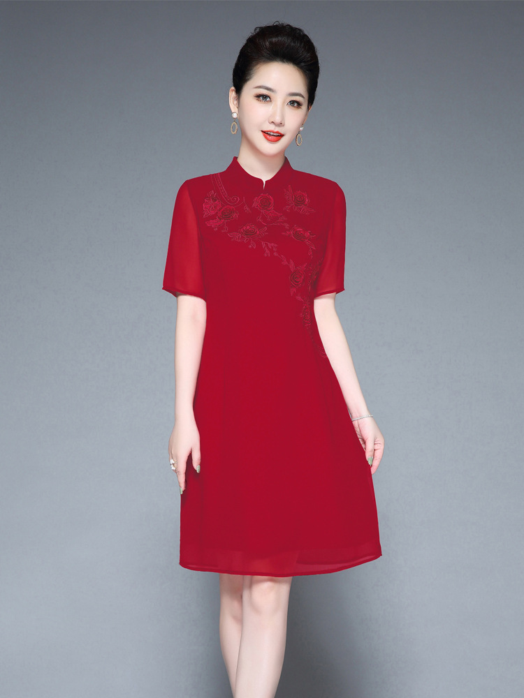 表兮儿子结婚妈妈穿的婚庆服装婆婆装宴会婚礼喜庆服夏季装优雅宽松