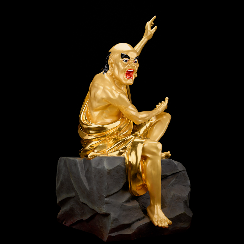 十八罗汉佛像 十八罗汉佛像纯铜鎏金降龙伏虎罗汉雕像佛堂寺庙供奉