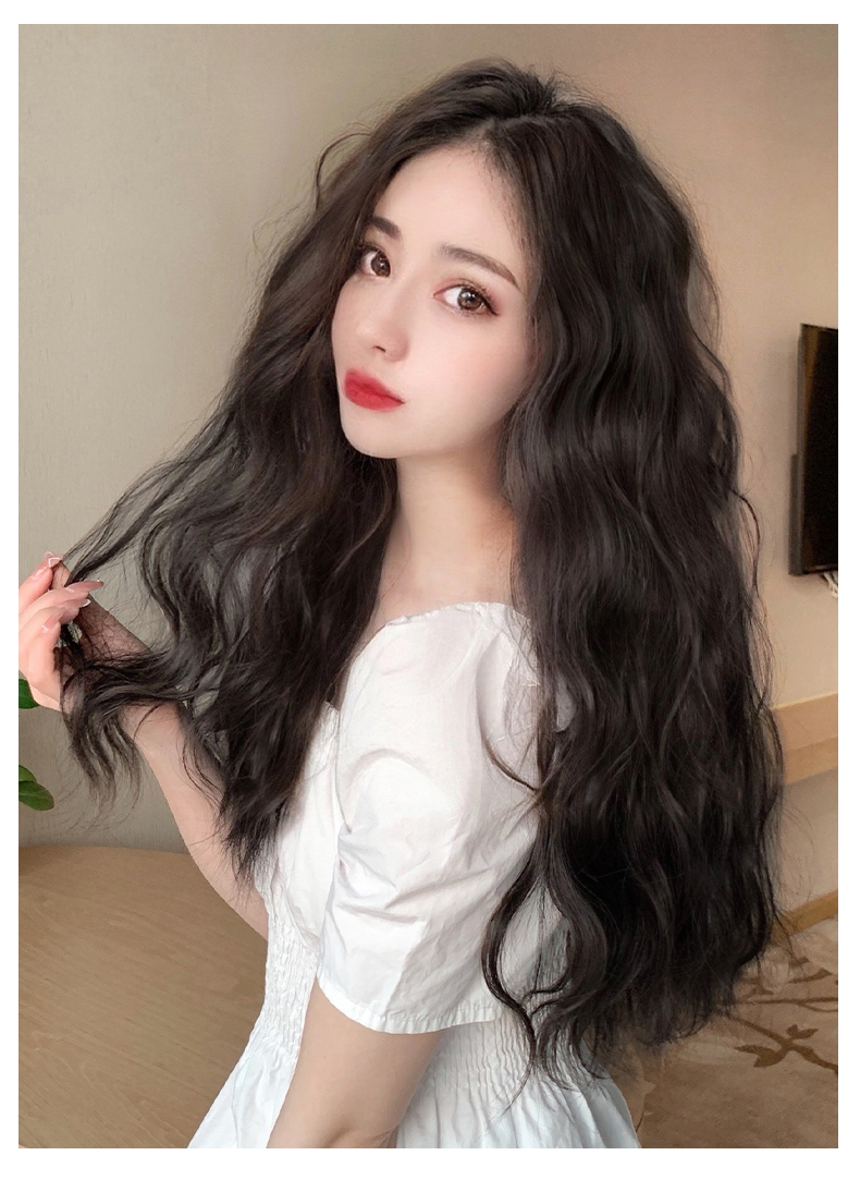 羊毛卷发片 假发女一片式长发假发片 增发量蓬松隐形接发片三片式