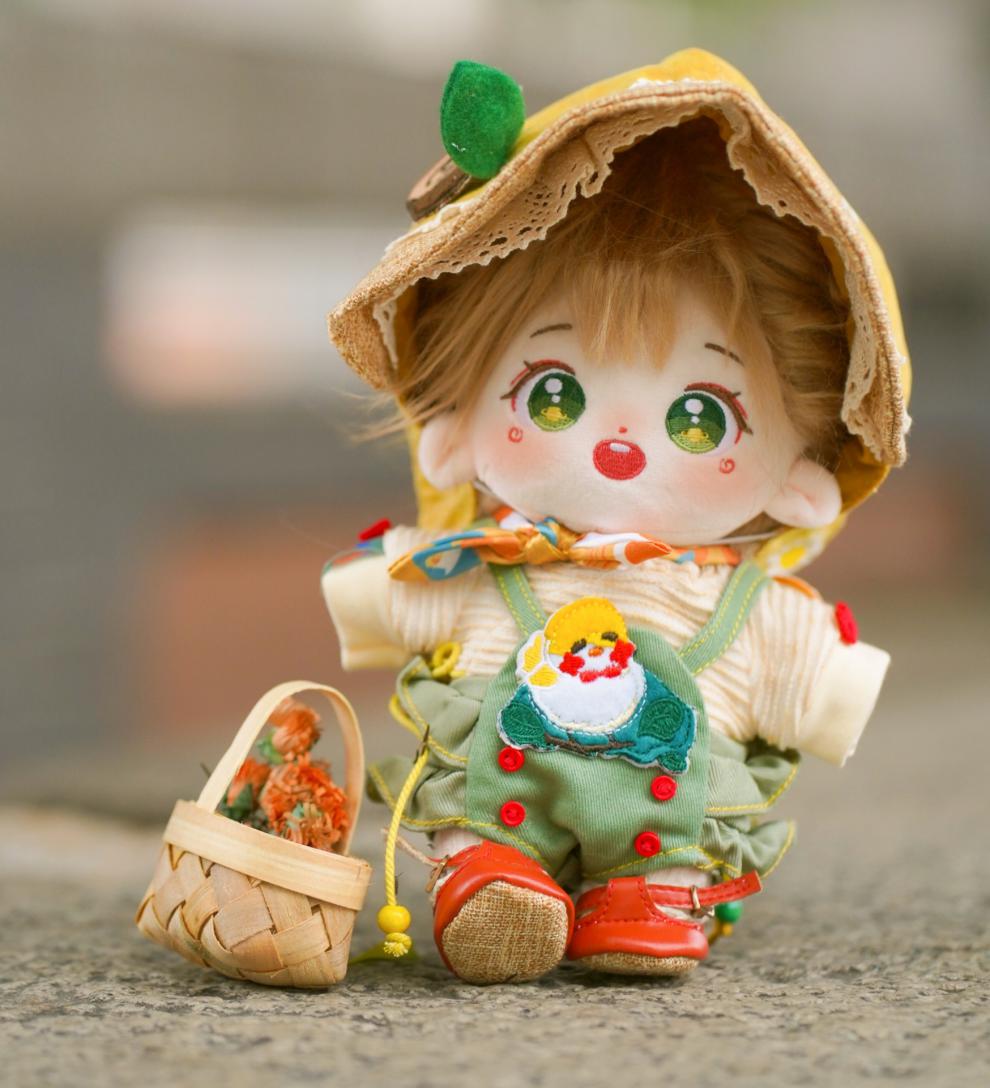 2022新款无属性烛光小羊棉花娃娃棉花娃娃现货20cm厘米炸毛裸娃公仔