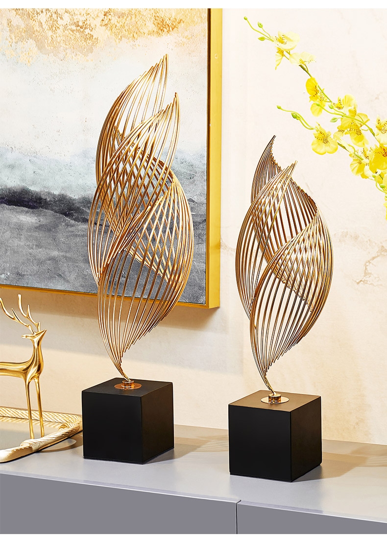 北欧风轻奢风生水起摆件创意家居客厅玄关装饰品简约时尚艺术工艺品