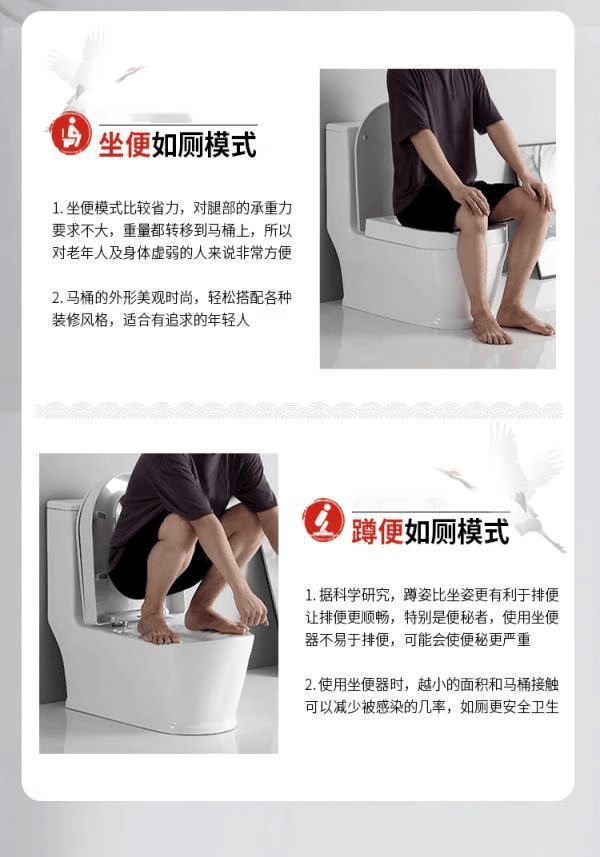 科勒(kohler)科勒蹲坐两用马桶一体式双用改蹲坑陶瓷家用可蹲可坐座