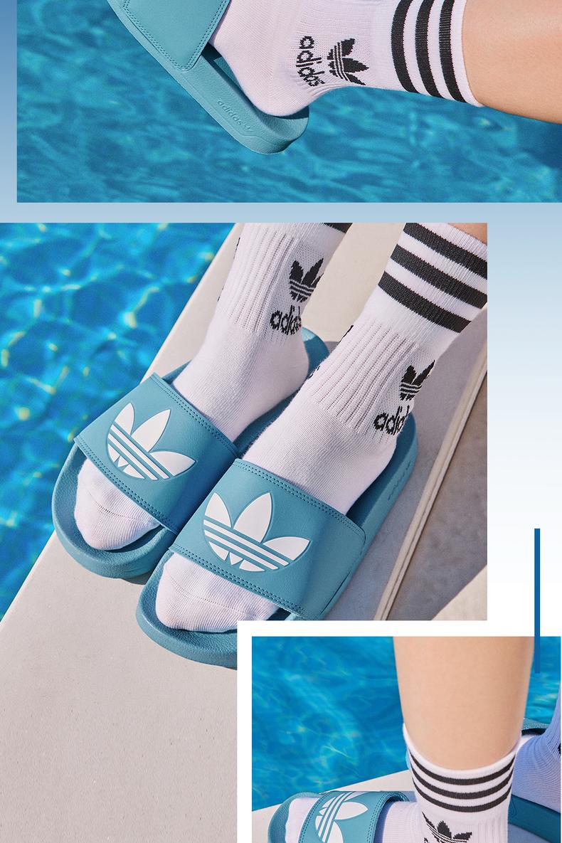 阿迪达斯户外拖鞋_adidas 阿迪达斯 三叶草 ADILETTE LITE W 中性运动拖鞋 FY6542