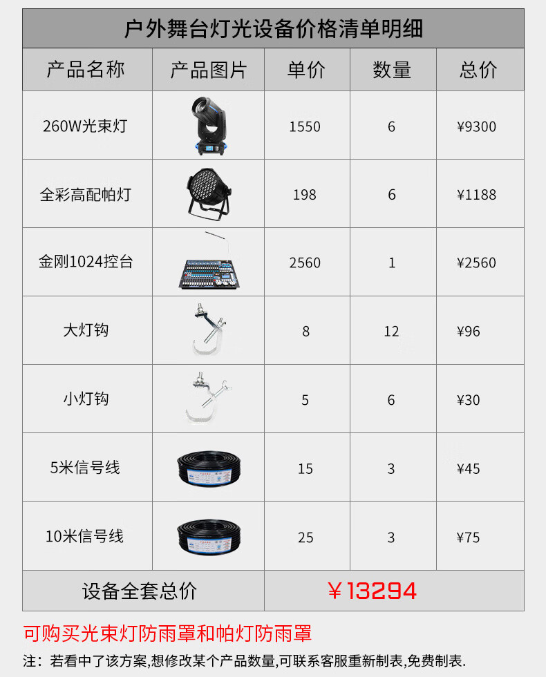 舞台灯光设备捷创灯光大型舞台灯光设备全套54颗3w帕灯全彩染色灯