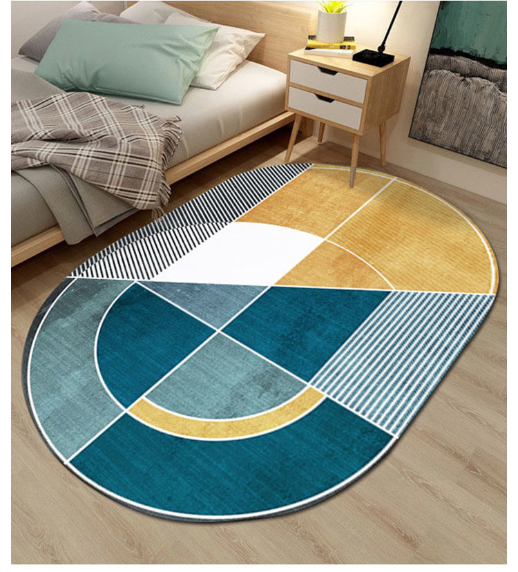 现代简约异形北欧地毯不规则创意客厅床边毯卧室满铺定制伯尔尼80120