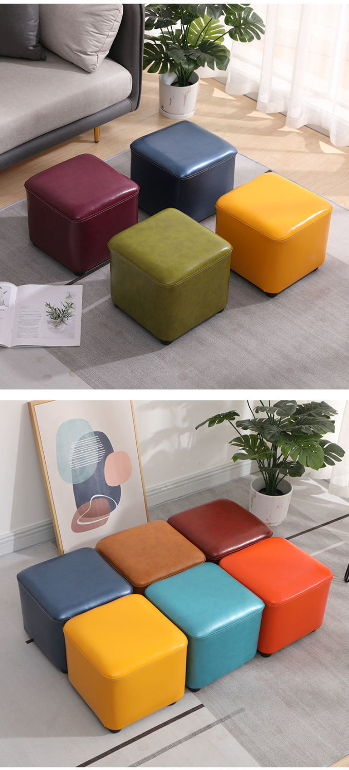 凳子墩 皮墩凳 沙发凳坐墩 墩子凳 家用小凳子皮凳茶几矮凳门口软座换
