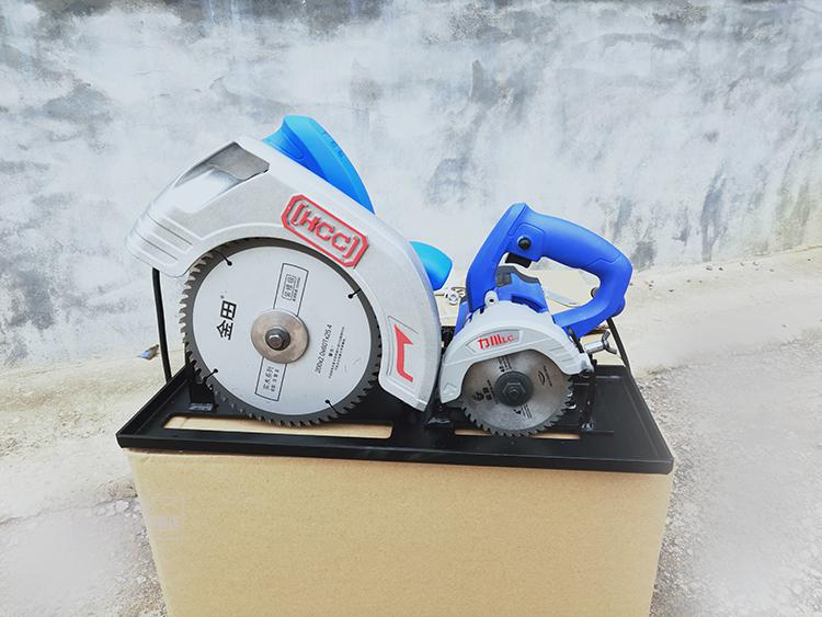 锯倒装电圆锯双锯片切割机小型精密一体装修子母锯4590子母锯不含锯片