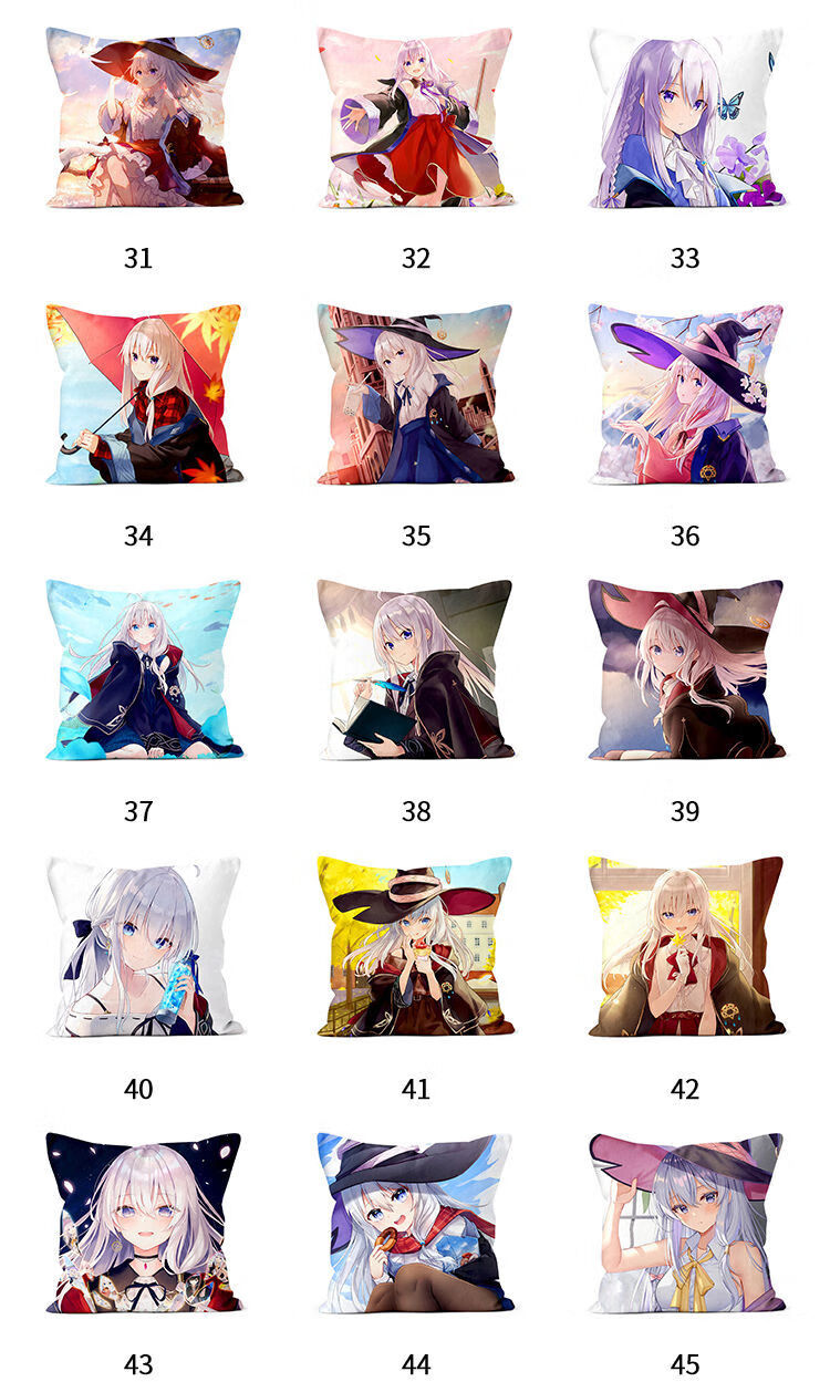 伊蕾娜抱枕魔女之旅伊动白毛巫女漫靠枕二次元周边半身长枕套枕头毛绒