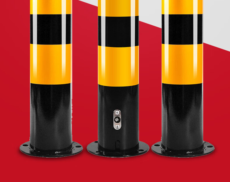 车位桩钢管警示柱停车位防撞柱固定桩道路隔离柱立柱挡车杆分道口柱