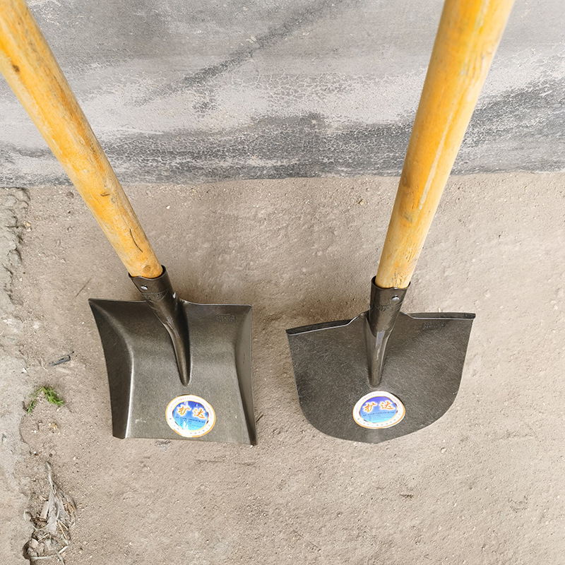 雪峰狐15米大钢锹尖锹平锹尖口平口大铁锹锰钢全钢淬火防汛工具150cm