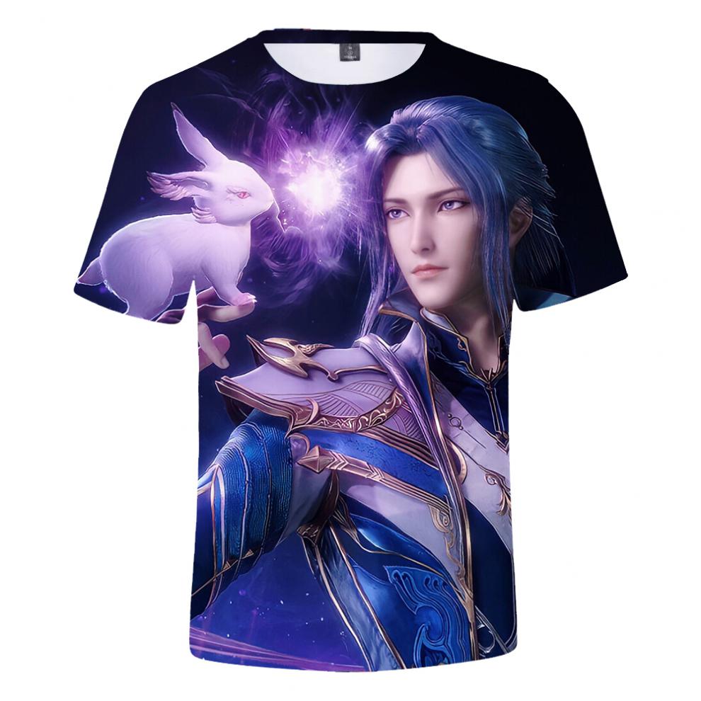 虎斗罗大陆短袖t恤夏男学生3d印花t恤动漫绝世唐门唐三小舞半袖衣服 1