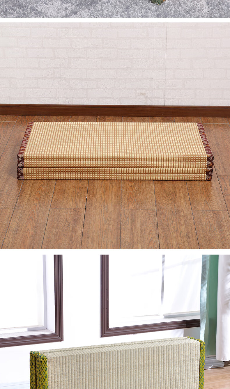 莱朗榻榻米床垫可折叠日式地垫睡垫椰棕材质榻榻米垫子夏季地铺花边款