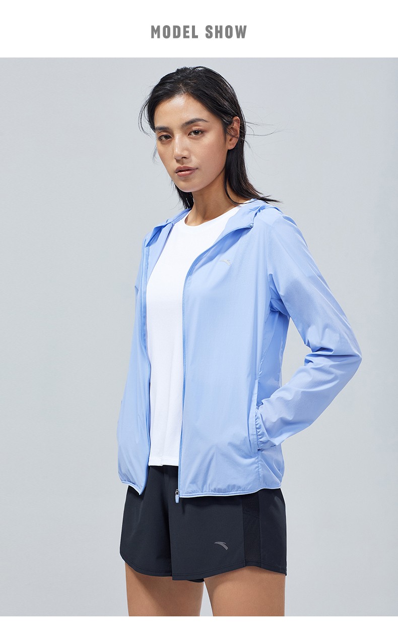 安踏运动外套2021年新款秋冬薄款梭织防晒快干服防风皮肤衣女官方旗舰
