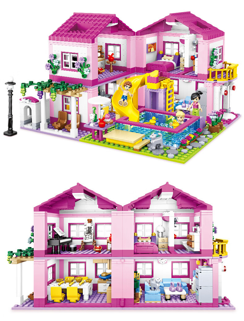 乐高lego冰雪奇缘公主梦别墅城堡系列积木女孩子益·智拼装儿童玩具