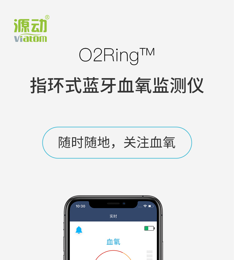 乐普科瑞康o2ring血氧戒指血氧仪脉搏血氧饱和度仪连续监测心率血氧仪