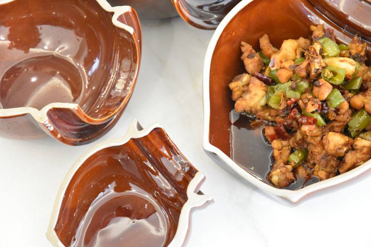 老式菜盘子 炒鸡专用特色盘子农家乐餐具饭店商用餐厅老式半坛私房菜