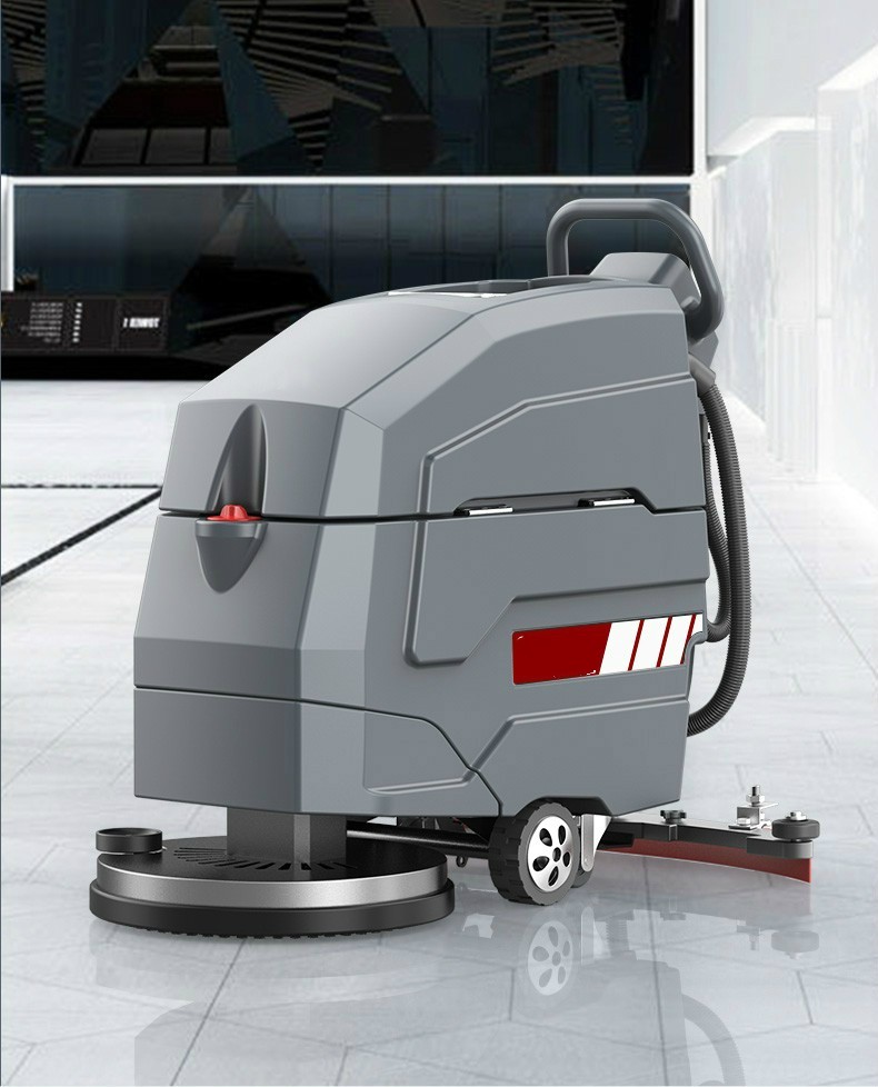 x4手推式自动洗地机商用工业拖地机工厂车间商场用电动擦地机 手推式