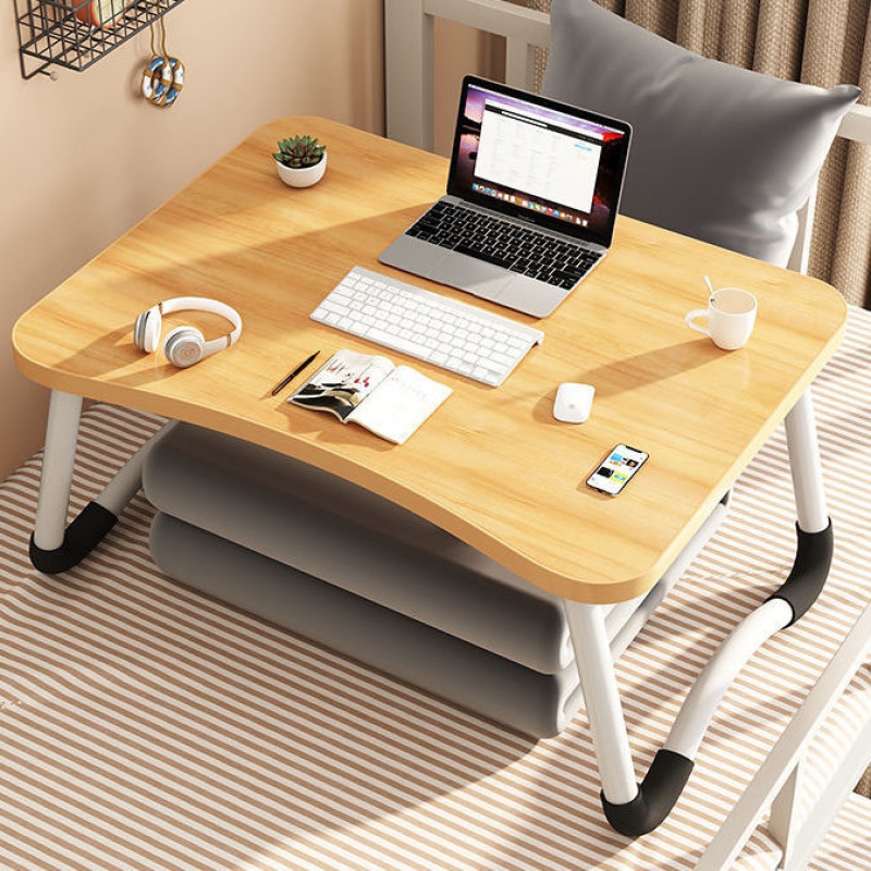 鼎冬床上小桌子笔记本电脑桌宿舍 笔记本电脑桌床上小桌子可折叠桌宿舍书桌懒人学习桌学生家用桌板 粉红颜色随机款 50X30随机款