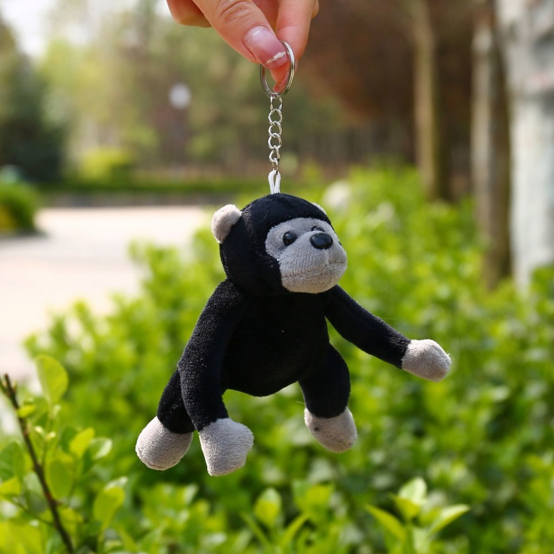书包挂件可爱萌潮酷创意长臂猩猩挂件搞怪黑猩猩毛绒玩具书包挂件猴子