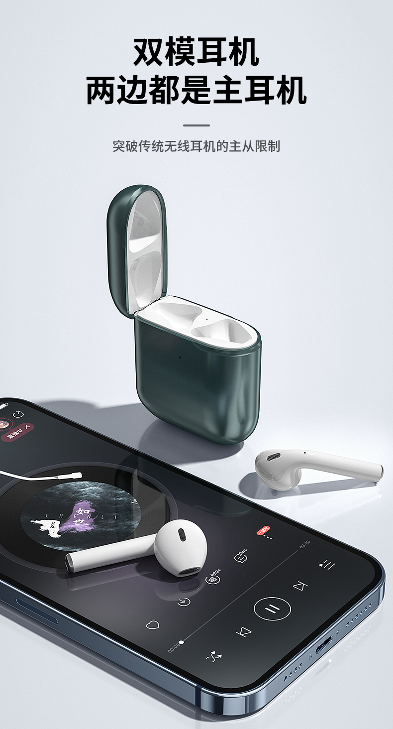 真无线蓝牙耳机适用入苹果12pro耳式二代2女生款ranrzl改名定位无损