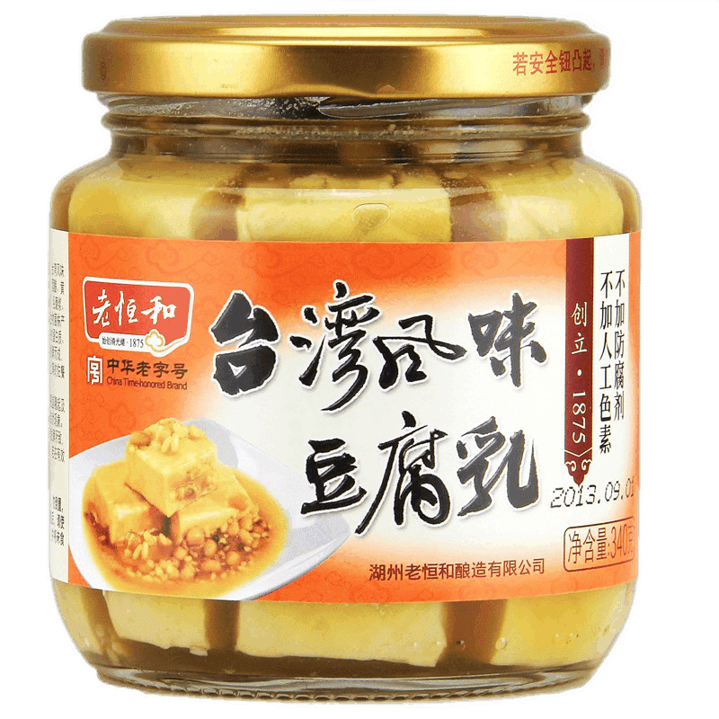 老恒和玫瑰腐乳红腐乳风味腐乳瓶装老恒河乳传统酿造红方下饭菜豆制品