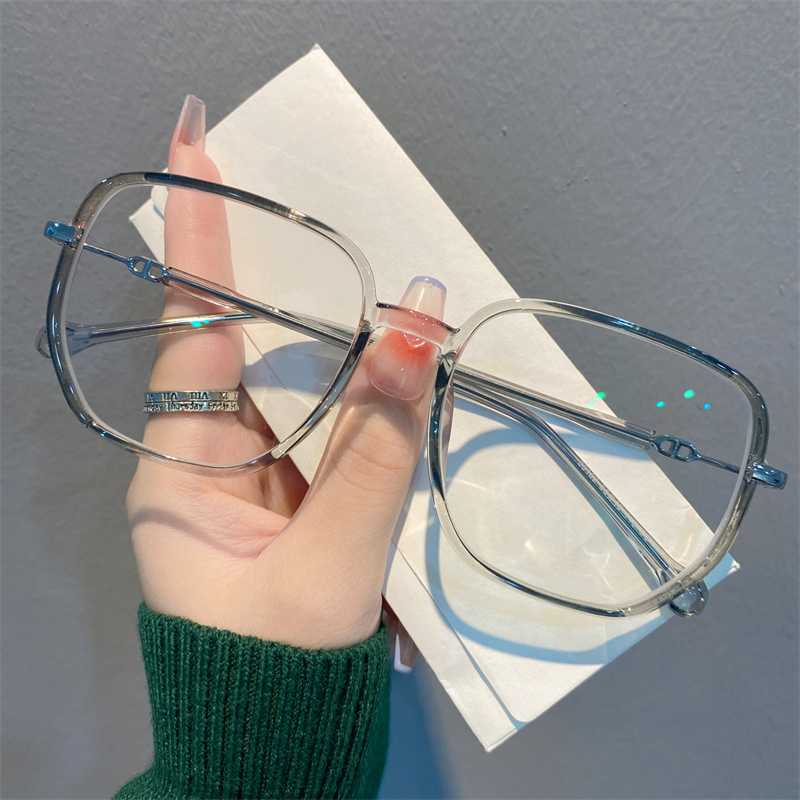 歌沙美56框韩版星空bling眼镜可配变色素颜防蓝光女款时尚镜框抖音