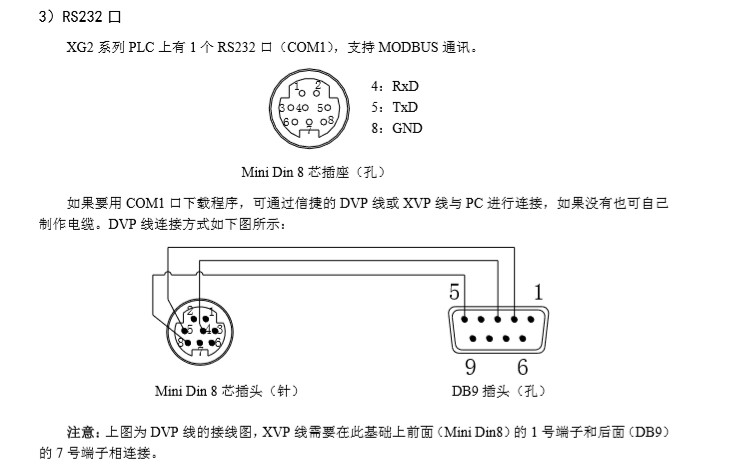 ps2转串口com圆口8针转db9台达/信捷plc编程电缆触摸屏通讯连接线