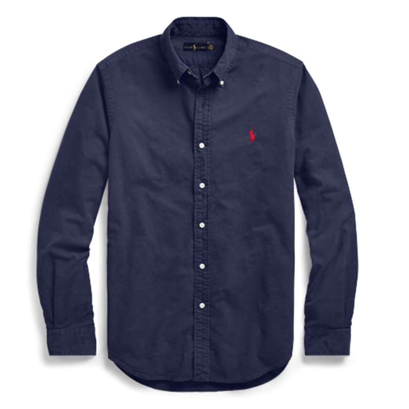 美国保罗polo男装春季新款rl小马标刺绣高端纯棉牛津纺衬衣男长袖潮流