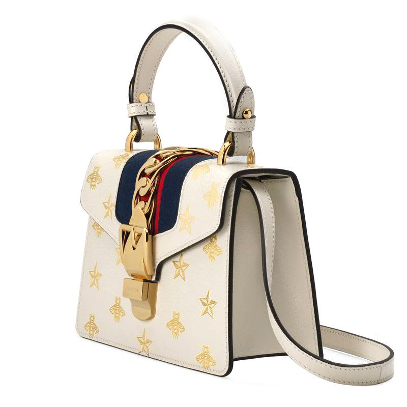 gucci古驰女包sylvie系列蜜蜂星星迷你单肩斜挎包手提包470270470270