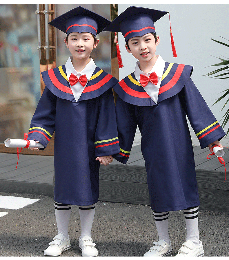 服儿童博士服幼儿园学士服毕业照服装拍照博士帽小学毕业礼服毕业袍