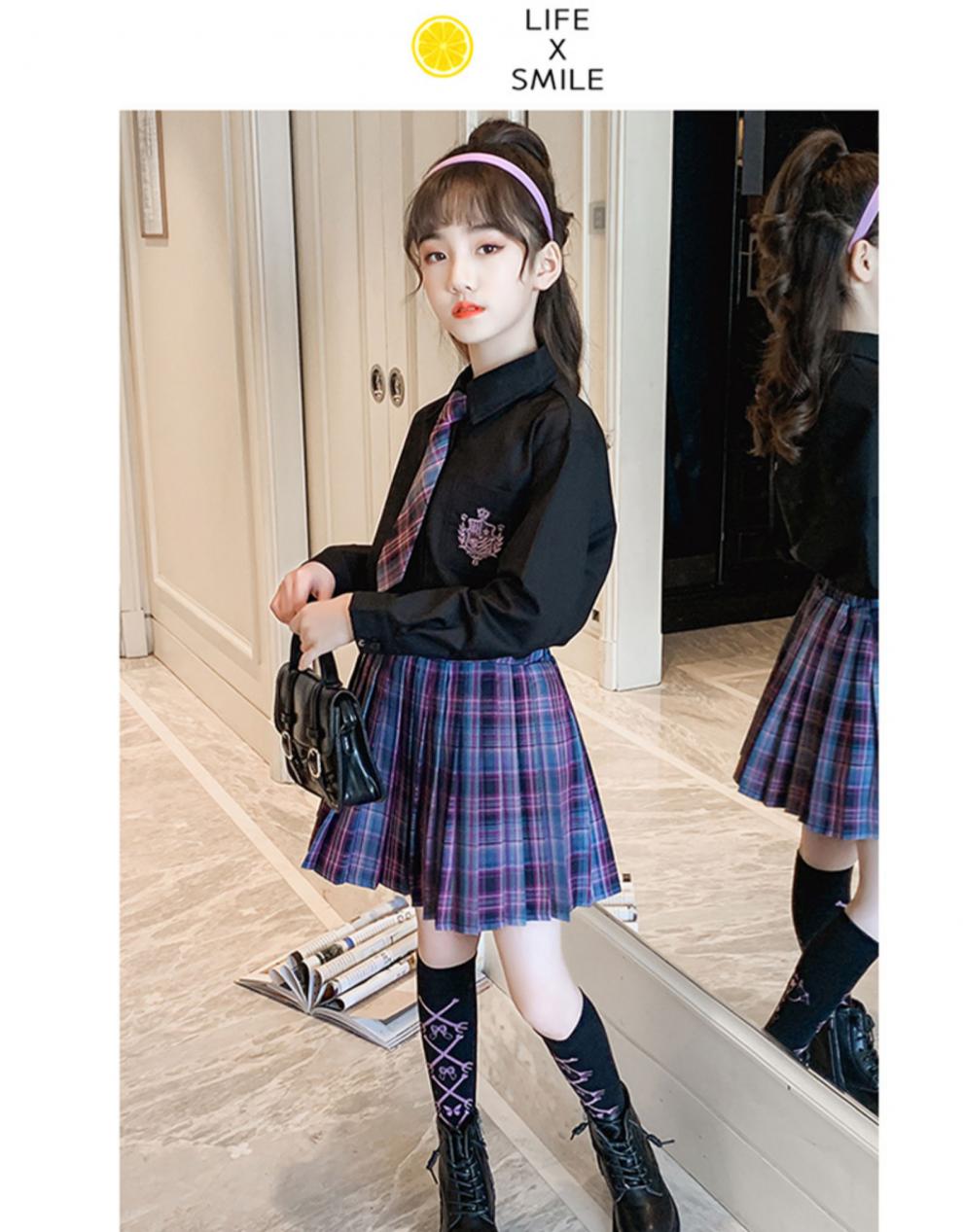 岁小女生穿的jk制服女童夏季连衣裙夏装网红12儿童jk裙子9岁gk小学生