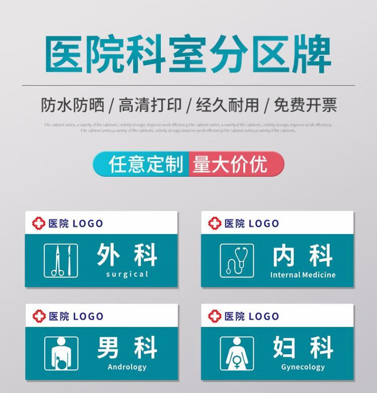 標牌指示牌中醫內科牙科口腔門診室衛生室亞克力標識醫院科室門牌定製