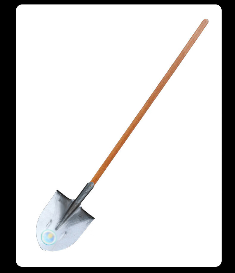 德国日本进口园林农具【京选精品】 全锰钢铁锹农用加厚本色钢锹方头