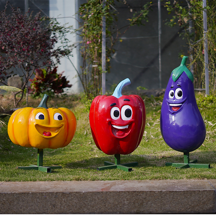 卡通雕塑创意卡通水果蔬菜园林景观户外农场装饰生态园模型大摆件小