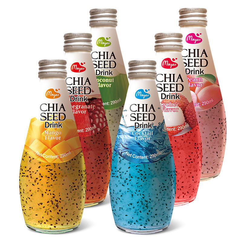 美恩奇亚籽果汁290ml4瓶泰国进口6种口味混合水果果