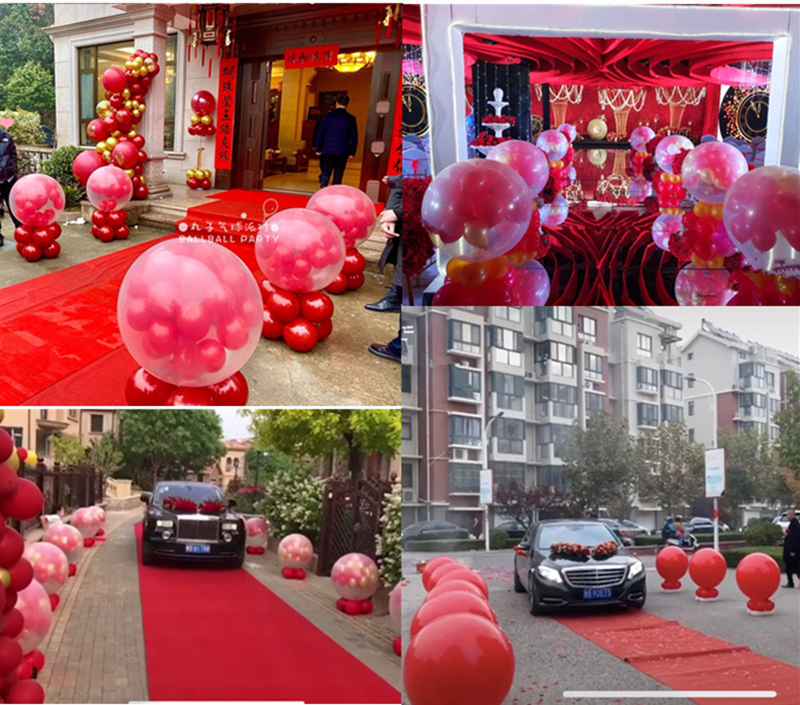 套装天爆球空爆球中球喜庆用品活动工具开业手动地爆套装一2个地爆