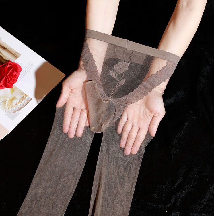 帕娅萱nan士丝袜飞机袜性感蕾丝爱心臀镂空连裤袜一线档3d薄透明隐形