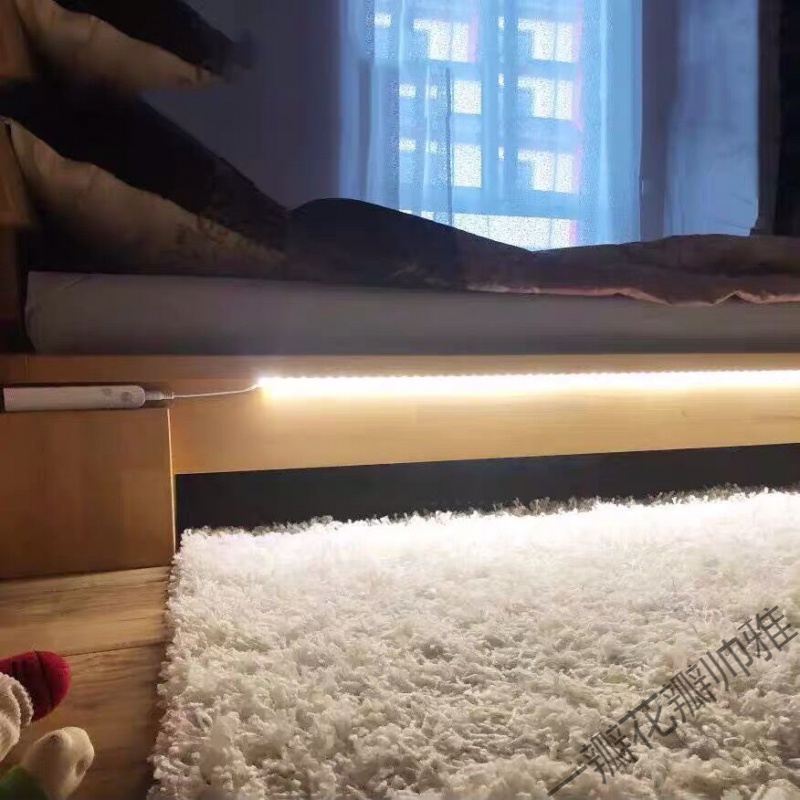感应灯带led床底感应灯床围氛围灯led卧室起夜灯鞋柜灯橱柜装饰软灯带